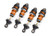 Shocks, GTR long, orange-anodized, PTFE-coated bodies with TiN shafts (assembled with springs) (4)
