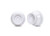 Wheels, white, dual profile (2.0" outer 3.0" inner) (2)