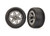 Tires & wheels, assembled, glued (2.8") (RXT chrome wheels, ribbed tires, foam inserts) (electric front) (2)