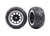 Tires & wheels, assembled (2.2" black, satin chrome beadlock wheels, AnacondaÆ 2.2" tires with foam inserts) (2) (BanditÆ rear)