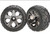 Tires & wheels, assembled, glued (All-Star black chrome wheels, AnacondaÆ tires, foam inserts) (nitro front) (1 left, 1 right)