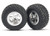 Tires & wheels, assembled, glued (SCT, satin chrome wheels, beadlock type (dual profile 2.2" outer 3.0" inner), SCT off-road tires, foam inserts) (2) (Front)
