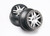 Wheels, SCT Split-Spoke, satin chrome, black beadlock style, dual profile (2.2" outer 3.0" inner) (2WD front) (2)