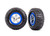 Tires & wheels, assembled, glued (SCT chrome, blue beadlock style wheels, BFGoodrichÆ Mud-Terrainô T/AÆ KM2 tires, foam inserts) (2) (4WD front/rear, 2WD rear only)