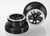 Wheels, SCT Split-Spoke, black, satin chrome beadlock style, dual profile (2.2" outer 3.0" inner) (2WD front) (2)