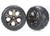 Tires & wheels, assembled, glued (All-Star black chrome wheels, AnacondaÆ tires, foam inserts) (nitro rear/ electric front) (1 left, 1 right)