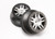 Wheels, SCT Split-Spoke, satin chrome, black beadlock style, dual profile (2.2" outer 3.0" inner) (4WD front/rear, 2WD rear only) (2)