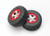 Tires & wheels, assembled, glued (SCT, satin chrome wheels, red beadlock, (dual profile 2.2" outer 3.0" inner), SCT off-road tires, foam inserts) (2) (Rear)