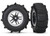 Tires & wheels, assembled, glued (SCT Split-Spoke black, satin chrome beadlock style wheels, paddle tires, foam inserts) (2) (4WD f/r, 2WD rear) (TSMÆ rated)