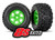Tires & wheels, assembled, glued (X-MaxxÆ green wheels, SledgehammerÆ  tires, foam inserts) (left & right) (2)