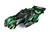 Body, RustlerÆ 4X4 Ultimate, green (painted, decals applied) (assembled with front & rear body mounts and rear body support for clipless mounting)