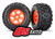 Tires & wheels, assembled, glued (X-MaxxÆ orange wheels, SledgehammerÆ  tires, foam inserts) (left & right) (2)