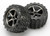 Tires & wheels, assembled, glued (Gemini black chrome wheels, Talon tires, foam inserts) (2) 7174A