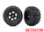 Tires & wheels, assembled, glued (X-MaxxÆ black wheels, SledgehammerÆ belted tires, dual profile (4.3" outer, 5.7" inner), foam inserts) (left & right)