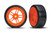 Tires & wheels, assembled, glued (split-spoke orange wheels, 1.9" Drift tires) (front)