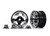 Wheels, 2.2", chrome (2)/ center caps (front (2), rear (2)) (requires #8255A extended thread stub axle)