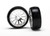 Tires & wheels, assembled, glued (12-spoke chrome wheels, slick tires) (2)