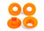 Wheel covers, orange (4) (fits #9572 wheels)