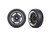 Tires & wheels, assembled, glued (black with chrome wheels, 2.1" Response tires) (front) (2)