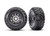 Tires & wheels, assembled, glued, left (1), right (1) (charcoal gray wheels, Maxx SlashÆ belted tires, foam inserts) (17mm splined) (TSMÆ rated)