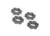 Wheel nuts, splined, 17mm, serrated (gray-anodized) (4)