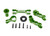 Steering bellcranks (left & right)/ draglink (6061-T6 aluminum, green-anodized) (fits X-MaxxÆ)