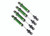 Shocks, GTS, aluminum (green-anodized) (assembled without springs) (4) (for use with #8140 TRX-4Æ Long Arm Lift Kit)