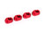 Suspension pin retainer, 6061-T6 aluminum (red-anodized) (4)