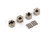 Wheel hubs, 7mm hex (steel) (4)/ axle pins (8)
