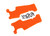 Suspension arm covers, orange, front (left and right)/ 2.5x8 CCS (12)