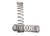Spring, shock, 139mm (natural finish) (GTR) (progressive, 1.146 rate, green stripe) (2)