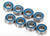 Ball bearings, blue rubber sealed (4x8x3mm) (8)