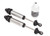 Shocks, GTR, 134mm, silver aluminum (fully assembled w/o springs) (front, threaded) (2)