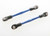 Turnbuckles, aluminum (blue-anodized), toe links, 59mm (2) (assembled w/ rod ends & hollow balls) (requires 5mm aluminum wrench #5477)