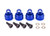 Shock caps, aluminum (blue-anodized) (4) (fits all Ultra Shocks)