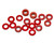 175RC B6/B74/YZ2 Aluminum Hub Spacer Set (Red)