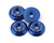 RC10B7 M4 Low-Profile Aluminum Wheel Nut Blue (4pc)