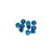 Ultimate Racing 3mm Aluminum Nylock Nut With Flange (Blue) (10pcs) (UR1503-A)