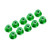 Ultimate Racing 4 MM. ALU. NYLON NUT W/FLANGE GREEN(10 PCS)