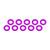 Ultimate Racing ALUMINUM SHIM (3X6X1MM) PINK (10PCS) (UR1505-PK)