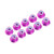Ultimate Racing 4 MM. ALU. NYLON NUT W/FLANGE PINK (10 PCS)