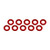 Ultimate Racing ALUMINUM SHIM (3X6X1MM) RED (10PCS) (UR1505-R)