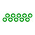 Ultimate Racing ALUMINUM SHIM (3X6X0.5MM) Green (10PCS)