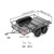 INJORA Metal Hitch Mount Trailer for 1/18 RC Crawler TRX4M