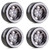 INJORA 1.0" 6-Spoke Wheels for Micro Crawlers (Grey) (W1006)