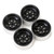 INJORA 1.0" Stamped Steel -3.78mm Offset Wheels for Micro Crawlers (Black) (W1004)