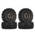 INJORA 1.0" 58*24mm -2.65mm Offset Brass Wheel Set for Micro Crawlers(Black) (4)