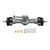 INJORA +4mm Planet Axles with Double Joint Shafts for 1/24 SCX24 (Titanium)