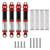 INJORA 59mm Long Threaded Oil Shocks for 1/18 TRX4M Upgrade (Red)
