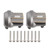 INJORA 2PCS 11g/pcs Brass Diff Covers for 1/18 TRX4M Front Rear Axles (Grey)